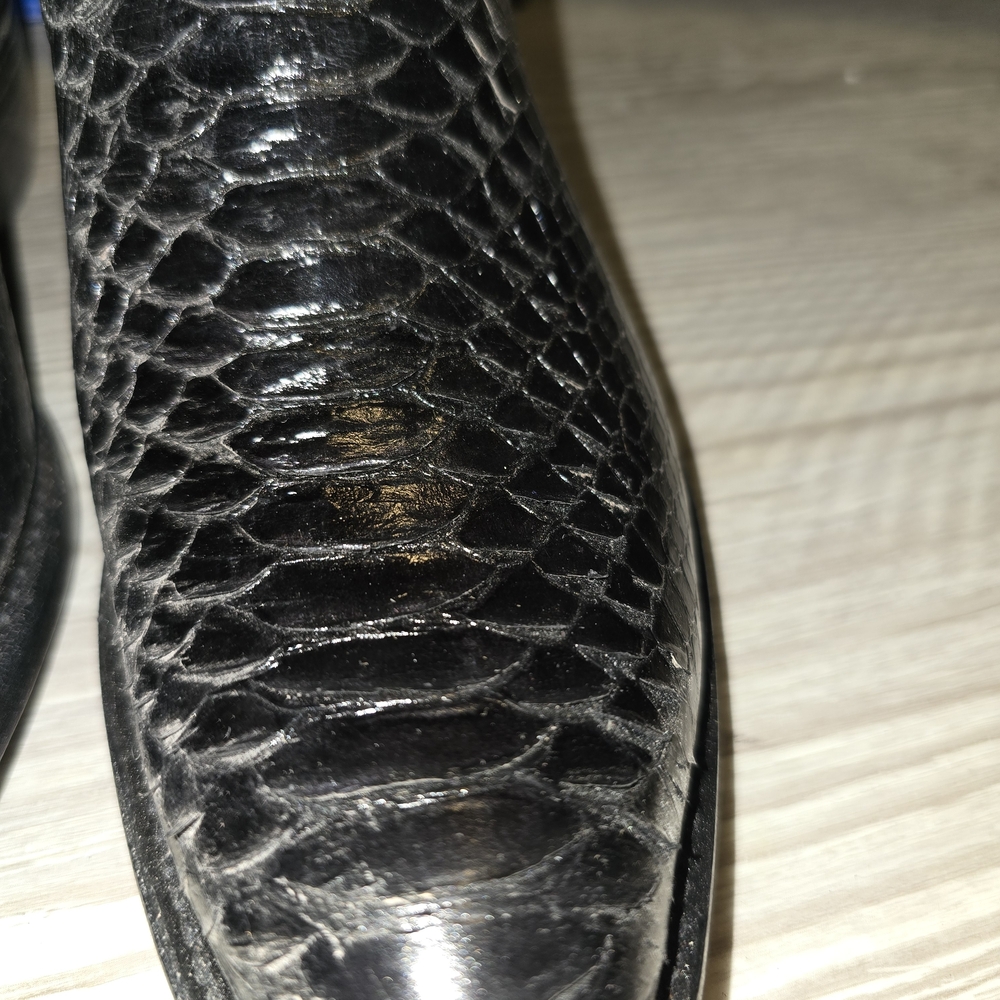 Black Python Western Cowboy Boots - image 2